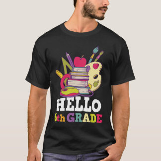 Hallo 6. Klasse zurück zur Schule T-Shirt