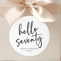 Hallo 70 Minimalistische 70. Geburtstagsparty