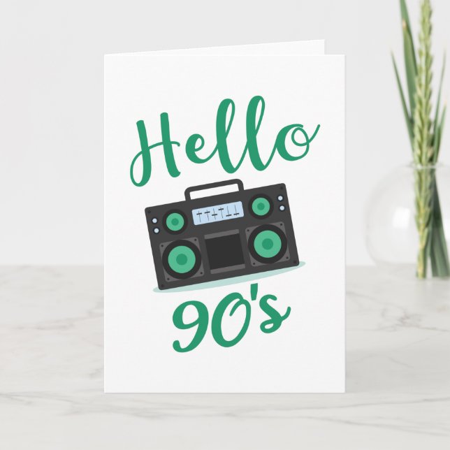 Hallo 90er Radiokassettenrekorder Karte (Vorderseite)