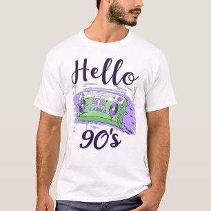 Hallo 90er Radiokassettenrekorder T-Shirt