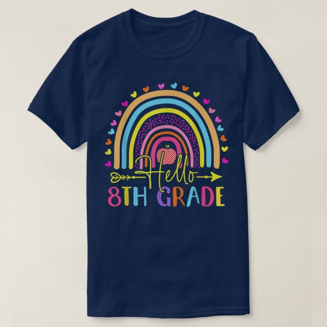 Hallo Achte Klasse Team Achte Klasse zurück zur Sc T-Shirt (Design vorne)