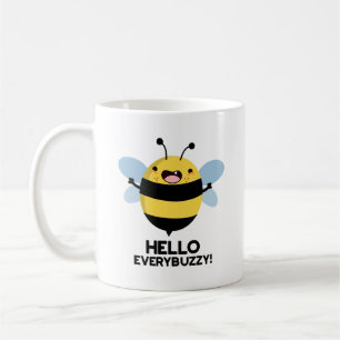 Hallo allbuzzy Funny Bee Pun Kaffeetasse