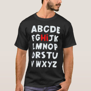 Hallo Alphabet Zurück zur Schule Pre K Kindergarte T-Shirt