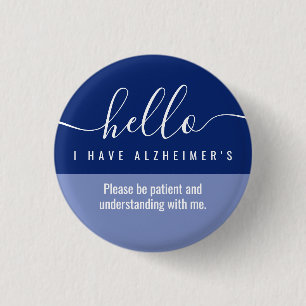 Hallo-Alzheimer-Bewusstsein und Notkontakt Button
