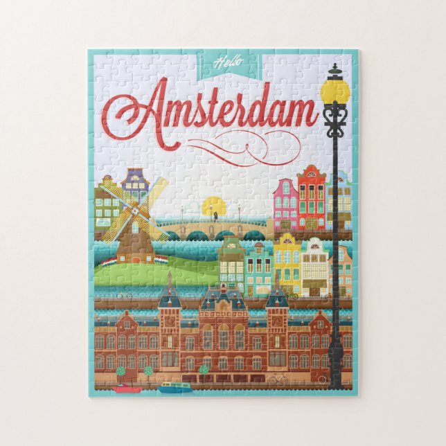Hallo Amsterdam Holland Travel (Vertikal)