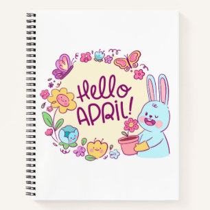 Hallo April Notizbuch
