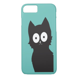 Hallo! | Aquamarine Black Kitty Silhouette Case-Mate iPhone Hülle