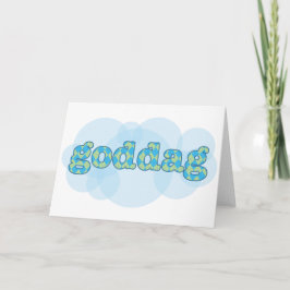 Hallo auf Dänische - Goddag mit Rautenmuster Karte
