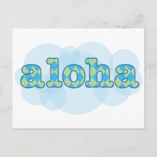 Hallo auf Hawaiisch - Aloha mit Raute Postkarte
