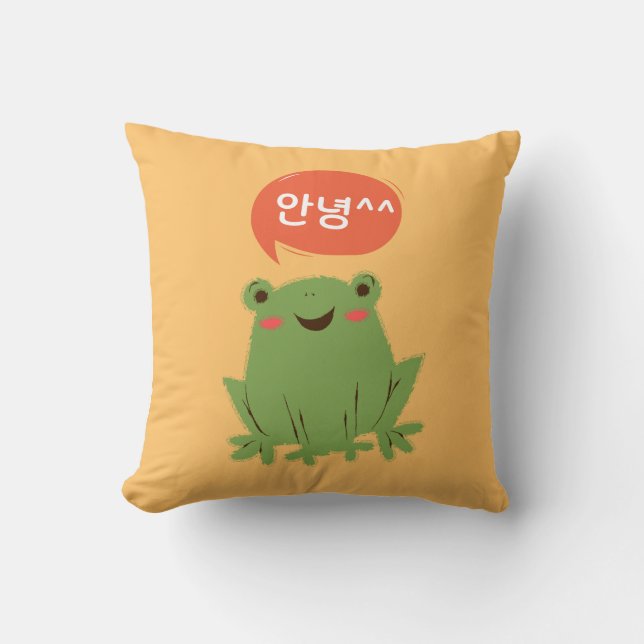 Hallo auf Koreanisch Kissen (Vorderseite)