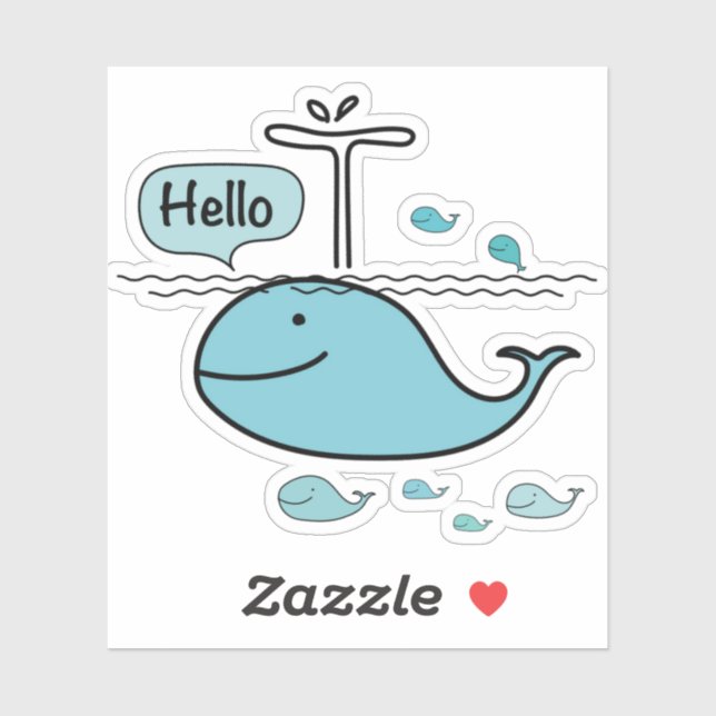 Hallo Aufkleber (Blatt)