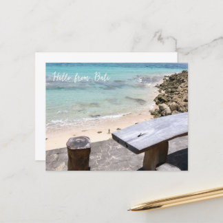 Hallo aus Bali Feiertagspostkarte