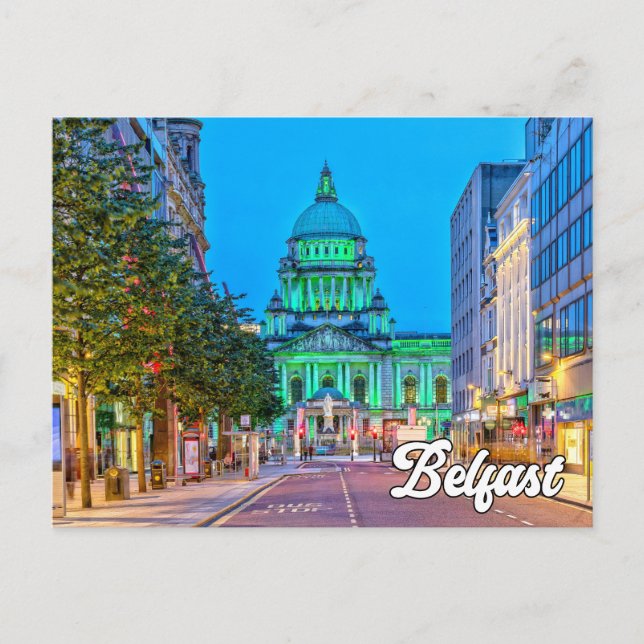 Hallo aus Belfast, Nordirland Postkarte (Vorderseite)