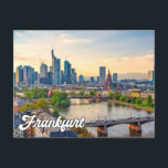 Hallo aus Frankfurt, Deutschland Postkarte<br><div class="desc">Diese Travel-Postkarte zeigt ein Foto der schönen und historischen Stadt Berlin. Bitte passen Sie alle verfügbaren Optionen nach Ihren Wünschen an.</div>