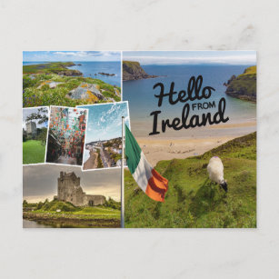Hallo aus Irland Postkarte