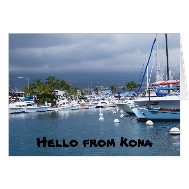 Hallo aus Kona, Hawaii (Vorderseite (Horizontal))