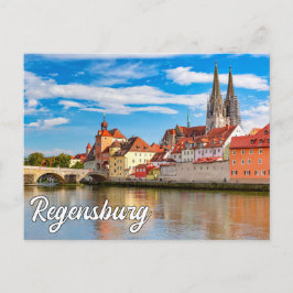 Hallo aus Regensburg, Deutschland Postkarte