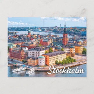 Hallo aus Stockholm, Schweden Postkarte