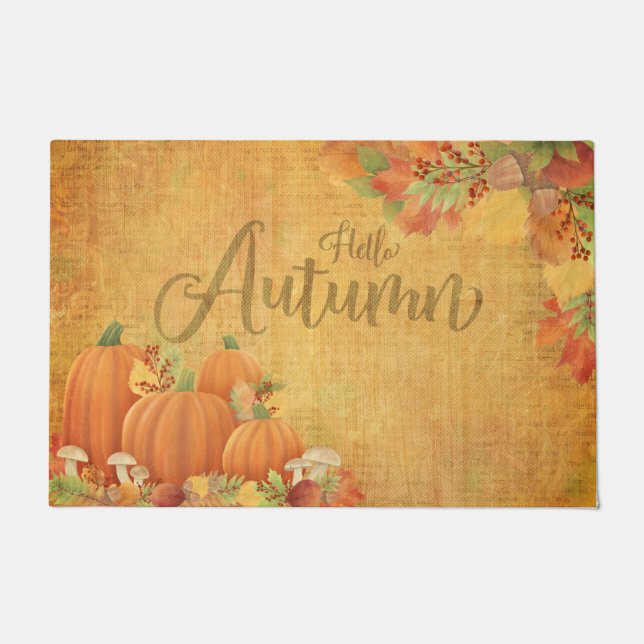Hallo Autumn Doormat Fußmatte (Vorderseite)