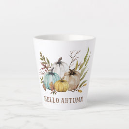 Hallo Autumn Wassercolor Pumpkins Milchtasse
