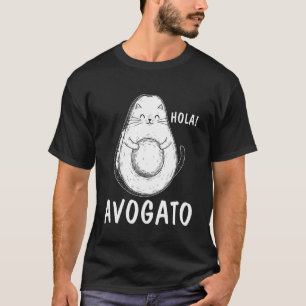 Hallo Avogato Süße Katze Avocado für Mädchen Fraue T-Shirt