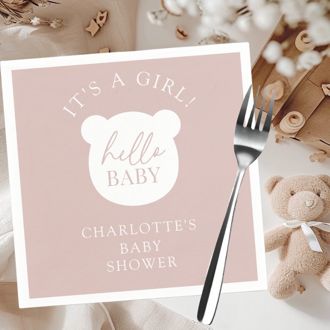 Hallo Baby Bear Es ist ein Junge Serviette (Von Creator hochgeladen)