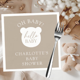 Hallo Baby Bear Es ist ein Junge Serviette