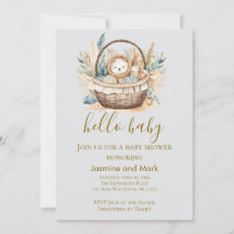 Hallo Baby Boho Neutraler Bärenkorb
