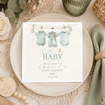 Hallo Baby Boy Wäscheleine Baby Shower