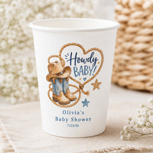 Hallo Baby Cowboy-Papierbecher Pappbecher