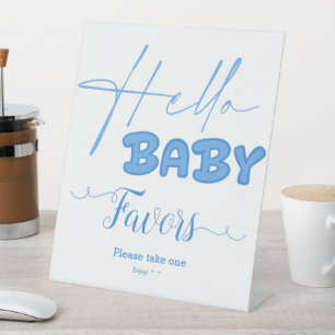 Hallo Baby Elegante Babyparty-Geschenke Sockelschild