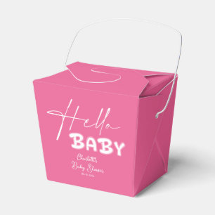 Hallo Baby Elegante dunkle rosa Babyparty Geschenkschachtel