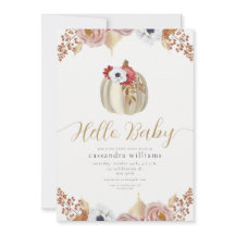 Hallo Baby Gold Herbst Floral Botanische Babyparty