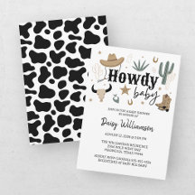 Hallo Baby Grün Beiger Cowboy Baby Shower