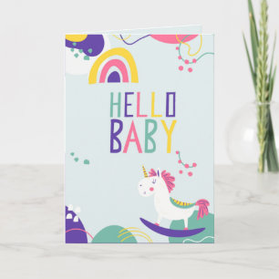 Hallo Baby Grußkarte Karte