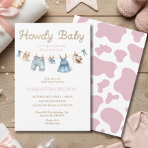 Hallo Baby Kleine Cowgirl Baby Shower Einladung