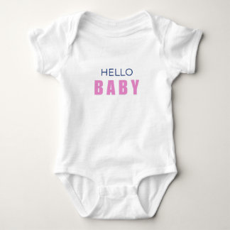 Hallo Baby Minimal Mädchen Bodysuit Strampler