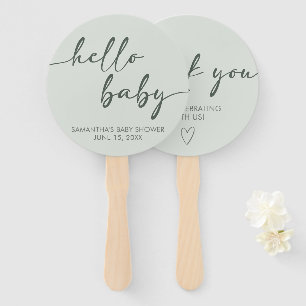 Hallo Baby Minimalistische Babyparty Fächer