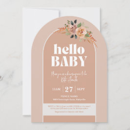 Hallo Baby, moderne Arch Baby Dusche Einladung