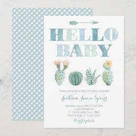 Hallo Baby Prickly Birnenkarten für Babydusche Einladung