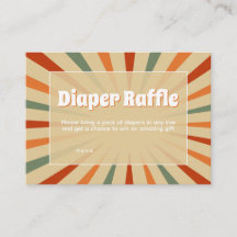 Hallo Baby Retro Salbeigrün Orange Windel-Raffle