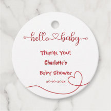 Hallo Baby Rotes Herz Minimale Babyparty