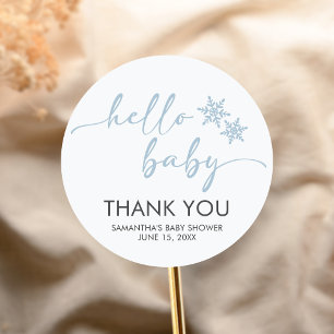 Hallo Baby Shower Runder Aufkleber