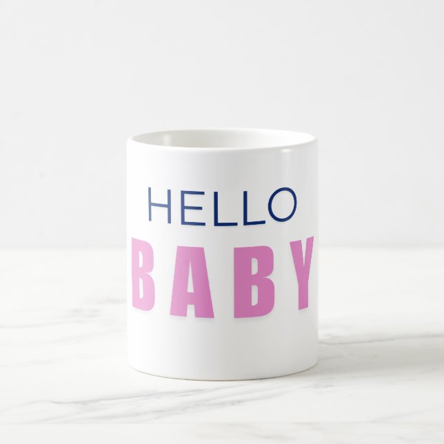 Hallo Baby Shower Tasse (Mittel)