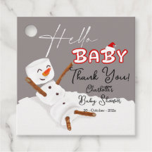 Hallo Baby Süßer Schneemann Baby Shower