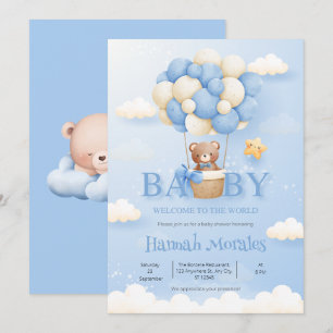 Hallo Baby   Willkommen in der Welt Baby-Einladung Einladung