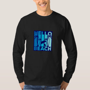 Hallo Beach Sommerferien Strand Stuhl Vintag T-Shirt