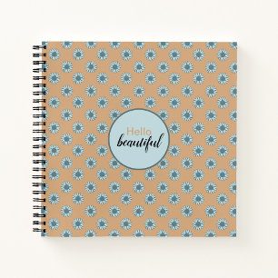 Hallo Beautiful Blue Sunblumen Notizbuch