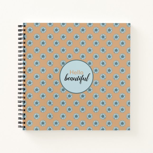 Hallo Beautiful Blue Sunblumen Notizbuch (Hello Beautiful Blue Sunflowers Notebook from Studio Posies. )