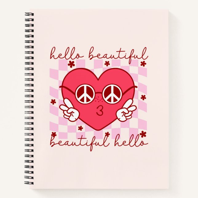 Hallo Beautiful | Niedlich und herzlich Notizbuch (Vorderseite)